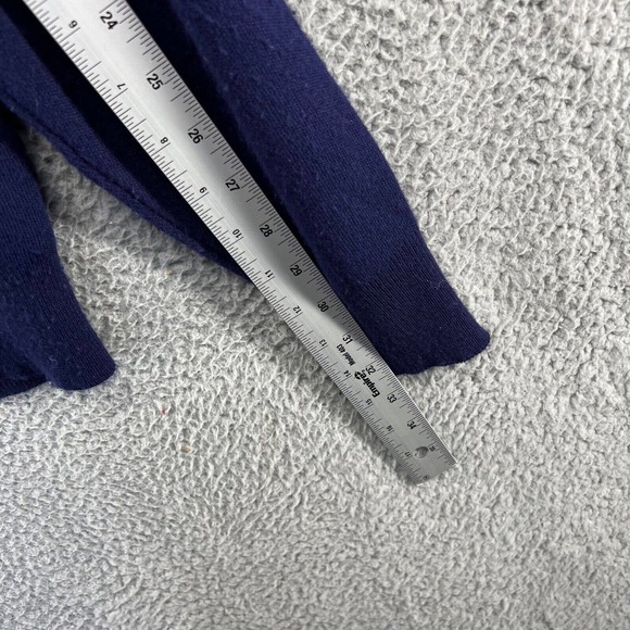 Vintage Michigan Sweater Men's large Tall Blue Embroidered Spellout Acrylic 90s - Picture 8 of 14